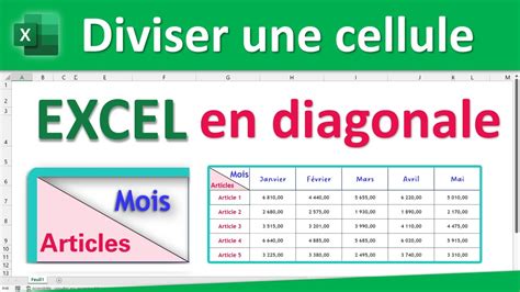 Diviser Une Cellule Excel Comment séparer une cellule en deux sur Excel - Tutoriel Excel